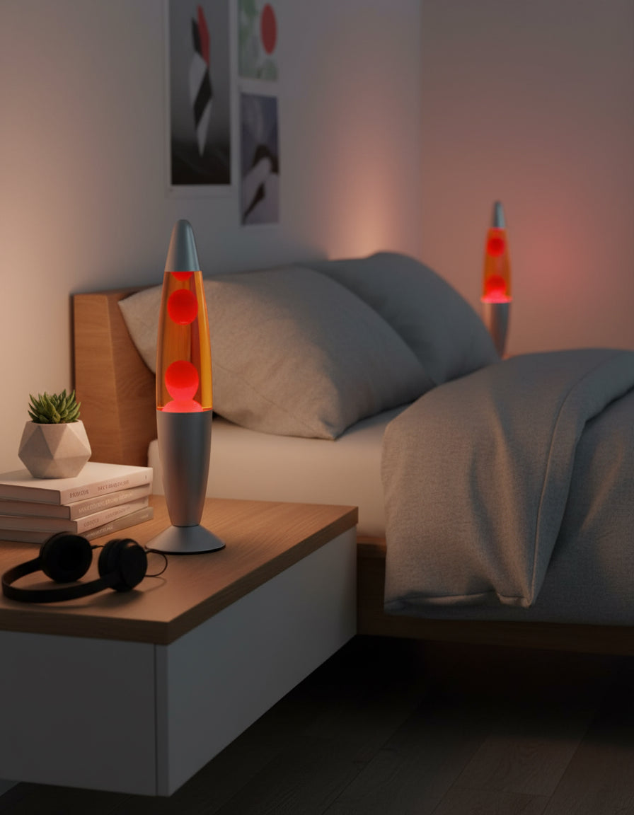 Lampe lave - Décorative et design - Magma Lava - Rouge
