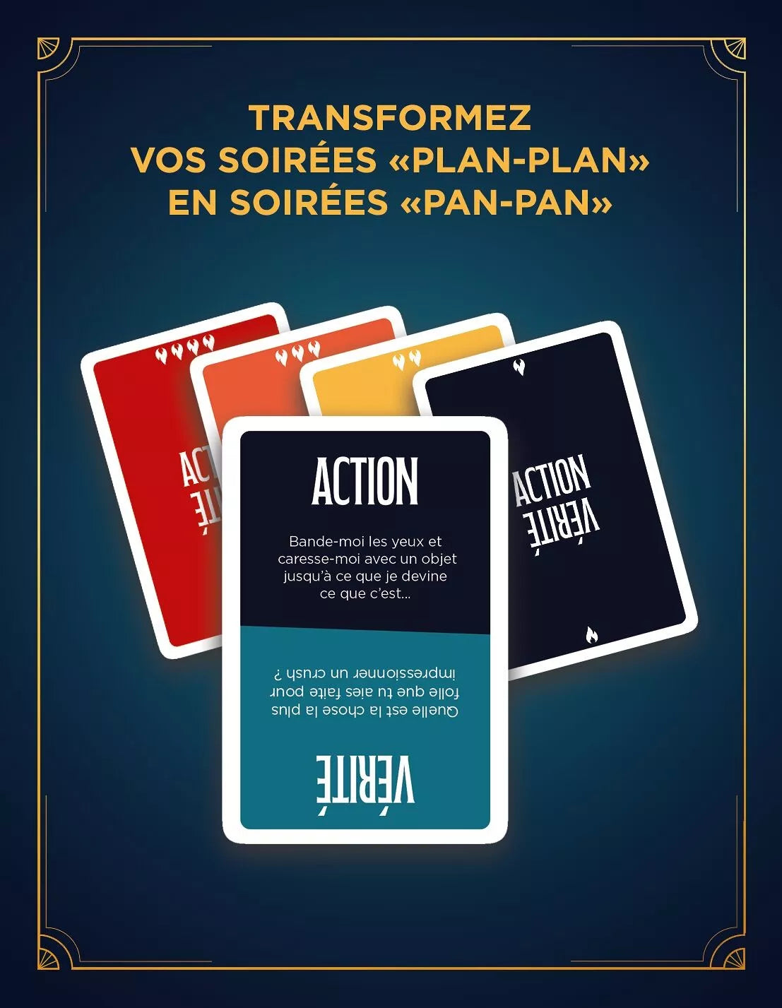 Jeu de cartes pour couples curieux - carta sutra - ACTION OU VÉRITÉ + 18