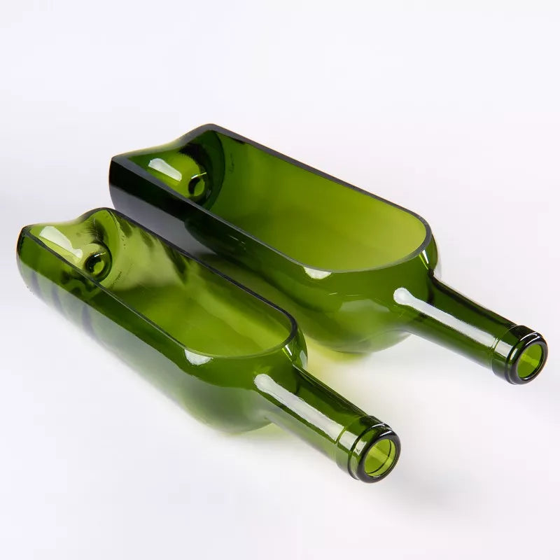 Plats de présentation culinaire - bouteille de vin recyclé