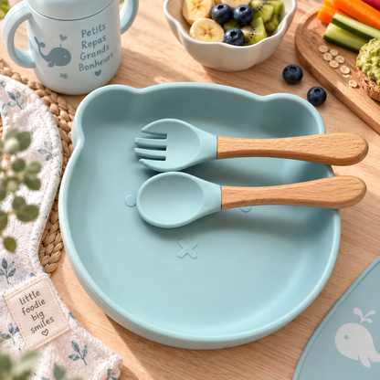 Set de repas OURS - Assiette et couverts