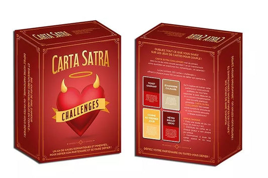 Jeu de cartes pour couples curieux - carta sutra- CHALLENGES +18