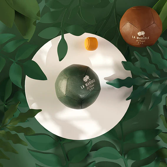 Boules de pétanque en cuir recyclé - En intérieur comme en extérieur