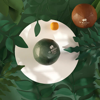 Boules de pétanque en cuir recyclé - En intérieur comme en extérieur