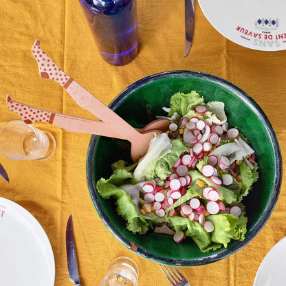 Couverts à salade à Pois