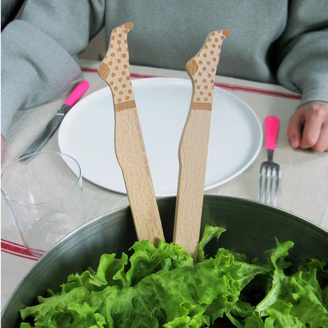 Couverts à salade à Pois