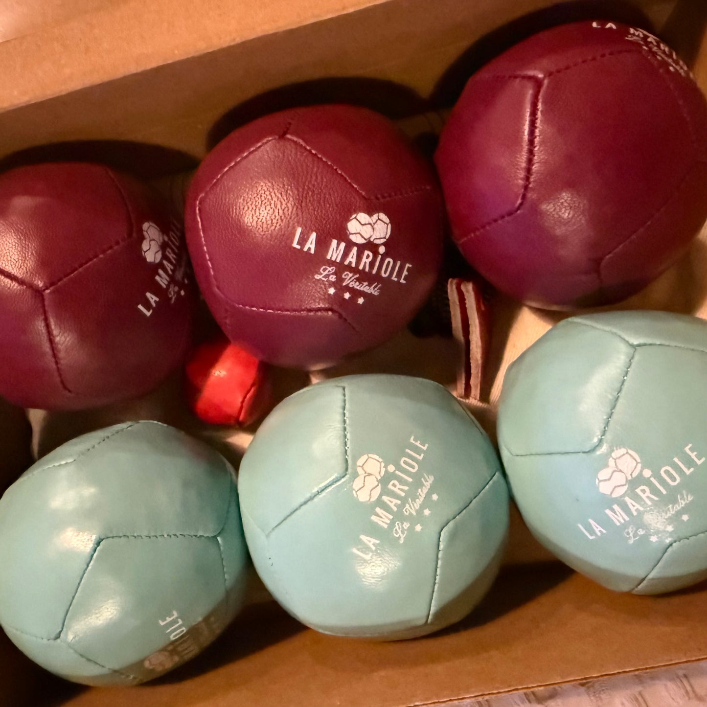 Boules de pétanque en cuir recyclé - En intérieur comme en extérieur