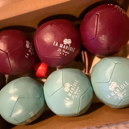 Boules de pétanque en cuir recyclé - En intérieur comme en extérieur